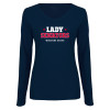 Thumbnail image for  Womens Navy Long Sleeve V Neck Tee