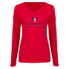Thumbnail image for  Womens Red Long Sleeve V Neck Tee