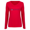 Thumbnail image for  Womens Red Long Sleeve V Neck Tee