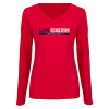 Thumbnail image for  Womens Red Long Sleeve V Neck Tee