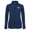 Thumbnail image for  Womens Navy Fleece Full Zip Jacket