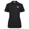Thumbnail image for  Womens Silk Touch Black Pique Polo