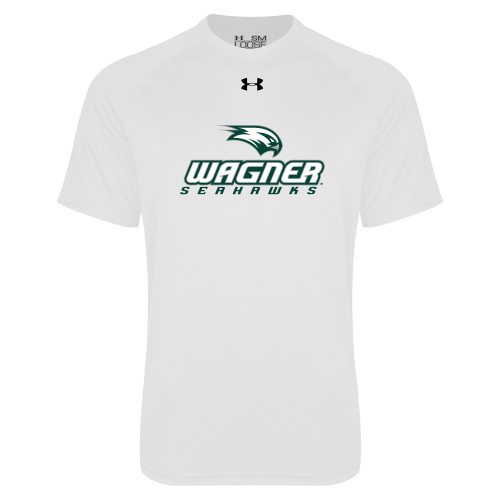 Men's Under Armour Green Wagner College Seahawks Performance Long Sleeve  T-Shirt