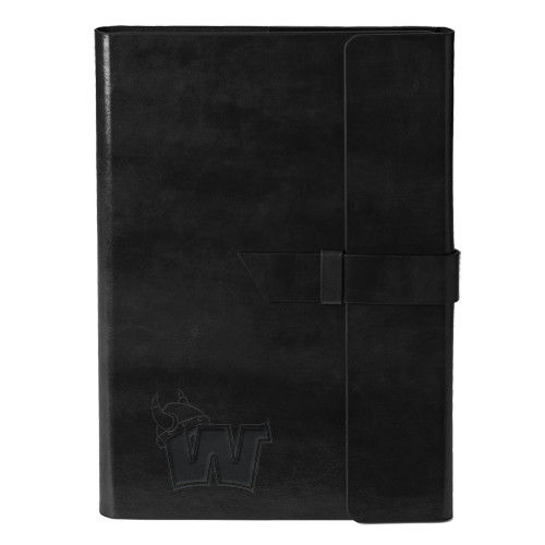  Fabrizio Black Portfolio w/Loop Closure - Waldorf W Engraved