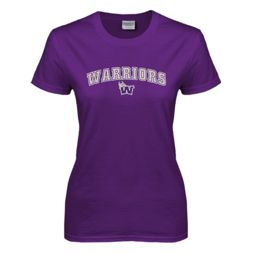  Womens Purple Short Sleeve Tee - Arched Warriors w/ Waldorf W