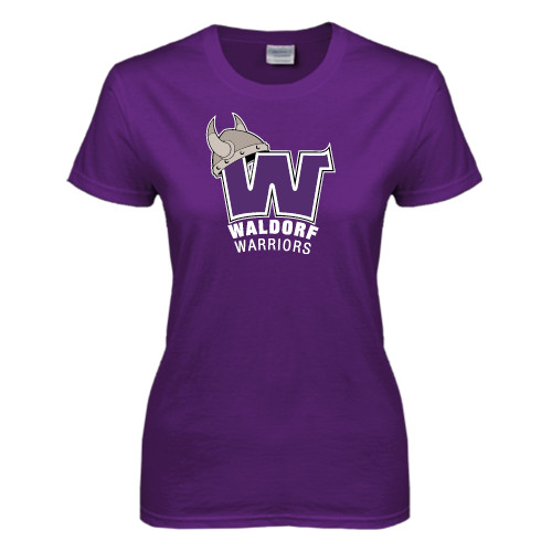  Womens Purple Short Sleeve Tee - Soccer