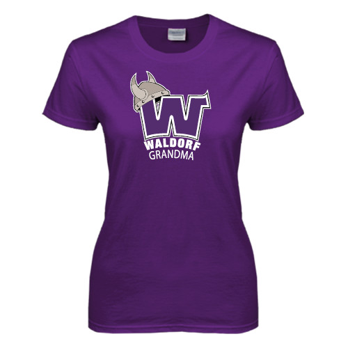  Womens Purple Short Sleeve Tee - Grandma