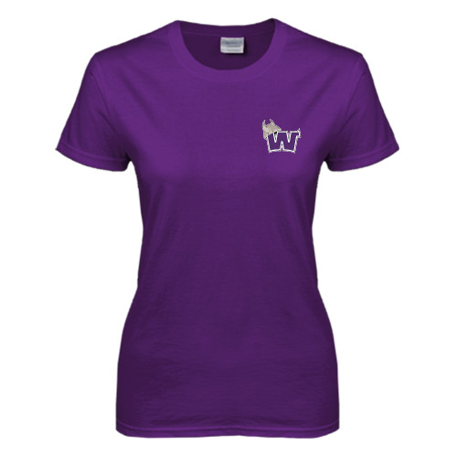  Womens Purple Short Sleeve Tee - Waldorf W