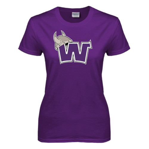  Womens Purple Short Sleeve Tee - Waldorf W