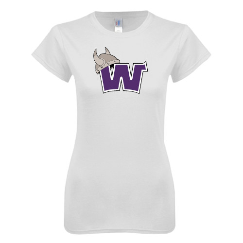  Next Level Womens White Boyfriend Tee - Waldorf W