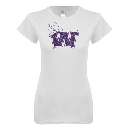  Next Level Womens White Boyfriend Tee - Waldorf W