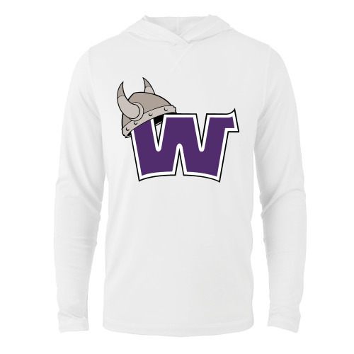  White Long Sleeve Hooded Tee - Waldorf W