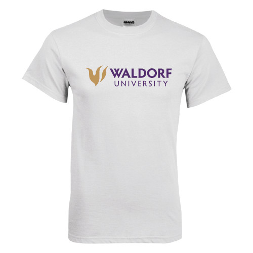  White T Shirt - Waldorf University Academic Mark Flat