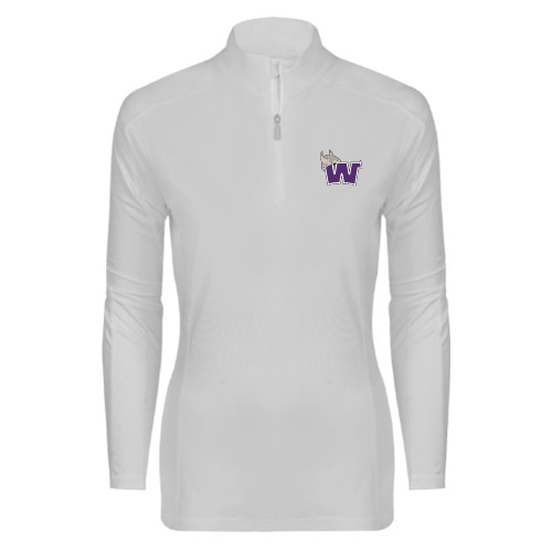 Syntrel Womens White Interlock 1/4 Zip - Waldorf W