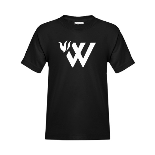  Youth Black T Shirt - Waldorf W Academic Mark