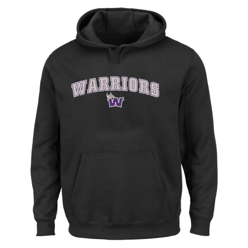  Extended Black Hoodie - Arched Warriors w/ Waldorf W