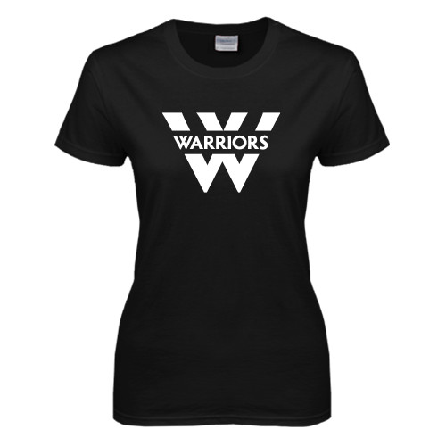  Womens Black Short Sleeve Tee - W Warriors