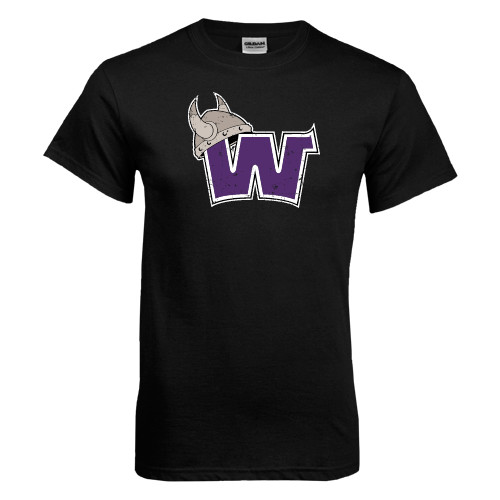  Black T Shirt - Waldorf W Distressed