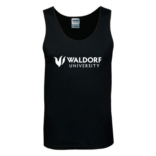  Black Tank Top - Waldorf University Academic Mark Flat