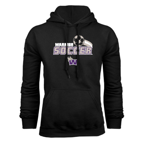  Black Fleece Hoodie - Soccer Swoosh Design