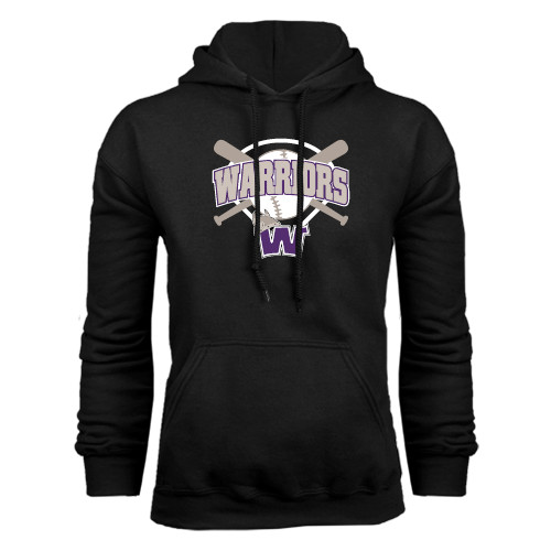  Black Fleece Hoodie - Softball Bats and Plate Design