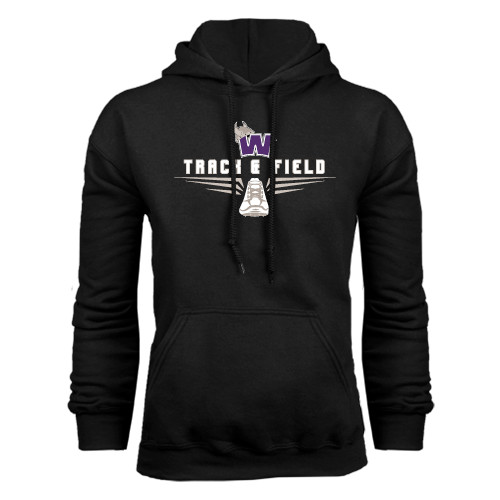 Black Fleece Hoodie - Track and Field Design