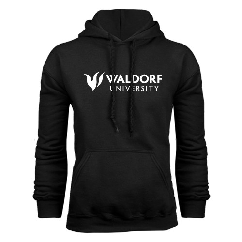  Black Fleece Hoodie - Waldorf University Academic Mark Flat