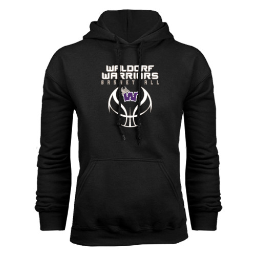  Black Fleece Hoodie - Basketball Stacked Design