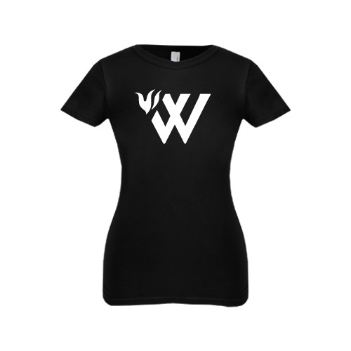  Next Level Girls Black Fashion Fit T Shirt - Waldorf W Academic Mark