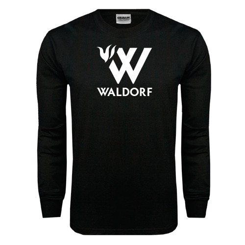  Black Long Sleeve T Shirt - Stacked W Waldorf