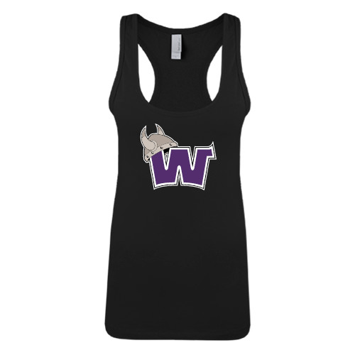  Next Level Womens Black Racerback Tank  - Waldorf W