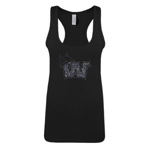  Next Level Womens Black Racerback Tank  - Waldorf W