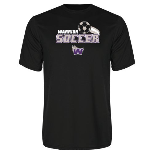  Black Performance Tee - Soccer Swoosh Design