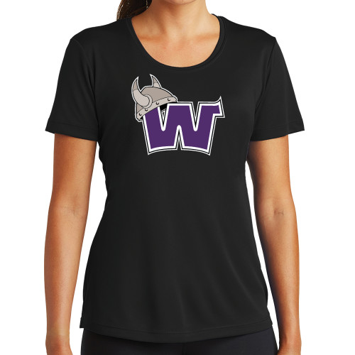  Womens Black Performance Tee - Waldorf W