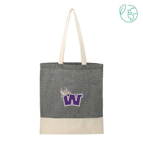  Split Recycled Black Cotton Twill Convention Tote - Waldorf W