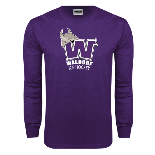  Purple Long Sleeve T Shirt - Hockey