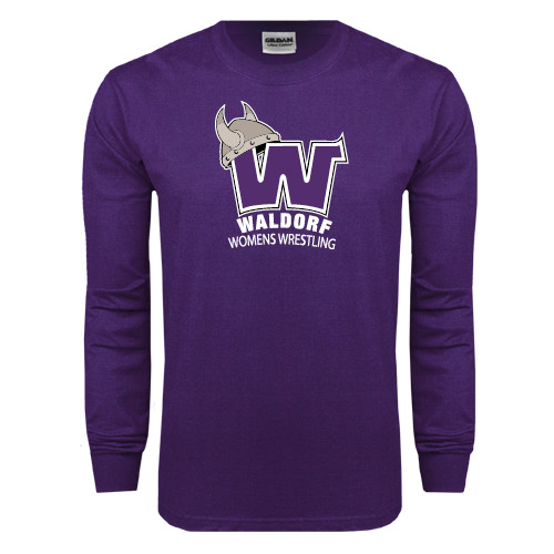 Purple Long Sleeve T Shirt - Womans Wrestling