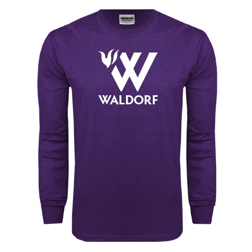  Purple Long Sleeve T Shirt - Stacked W Waldorf