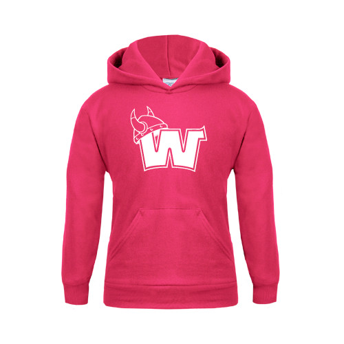  Youth Hot Pink Fleece Hoodie - Waldorf W