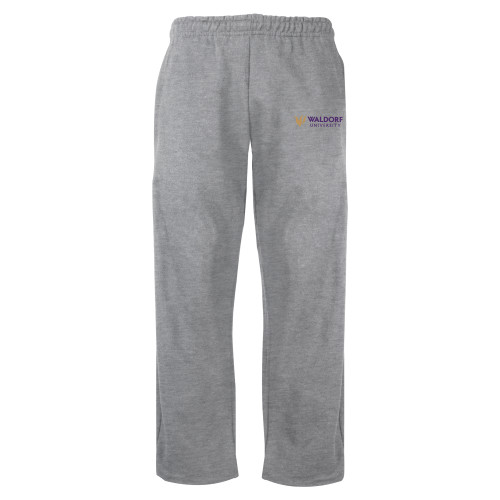  Grey Fleece Open Bottom Pant - Waldorf University Academic Mark Flat