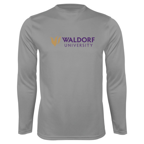  Steel Performance Longsleeve Shirt - Waldorf University Academic Mark Flat