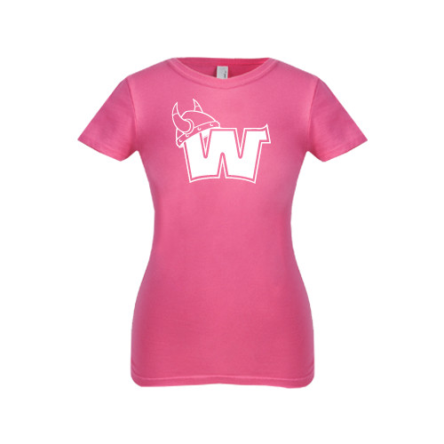 Next Level Girls Fuchsia Fashion Fit T Shirt - Waldorf W
