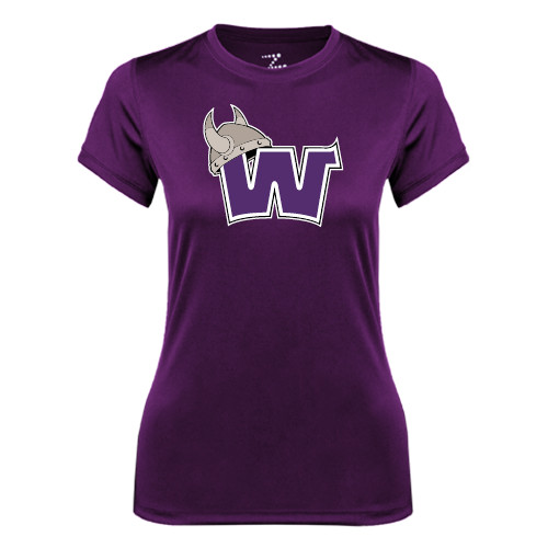  Womens Purple Performance Tee - Waldorf W