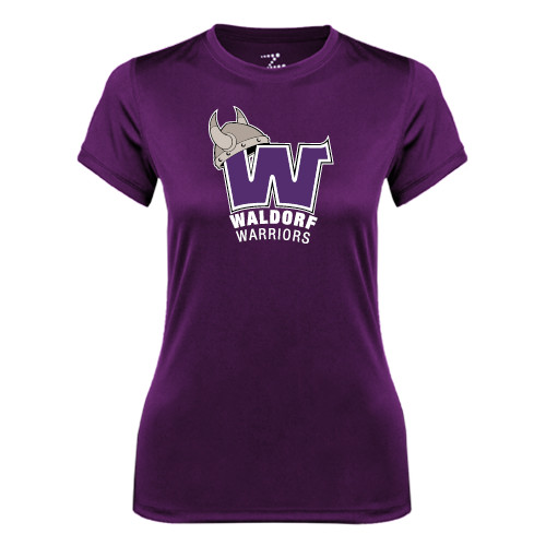  Womens Purple Performance Tee - W Waldorf Warriors