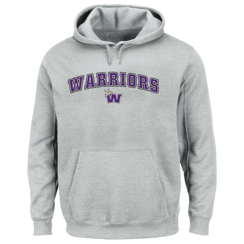  Extended Heather Grey Hoodie - Arched Warriors w/ Waldorf W