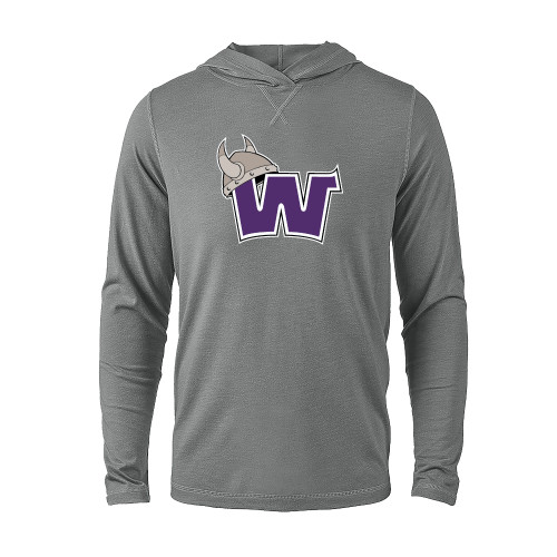 Main Image for  Grey Heather Long Sleeve Hooded Tee