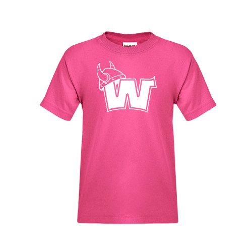  Youth Hot Pink T Shirt - Waldorf W