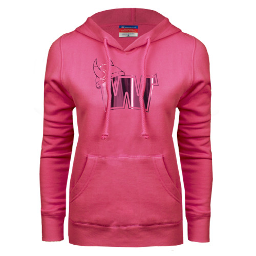  Womens Fuchsia Fleece Hoodie - Waldorf W Foil