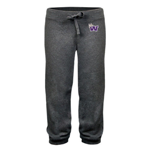  ENZA Womens Dark Heather Banded Fleece Capri - Waldorf W