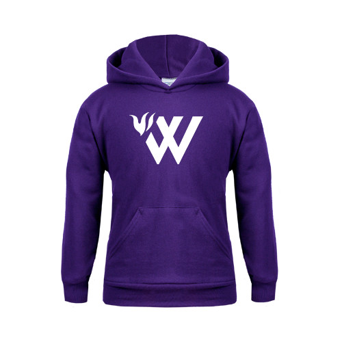  Youth Purple Fleece Hoodie - Waldorf W Academic Mark